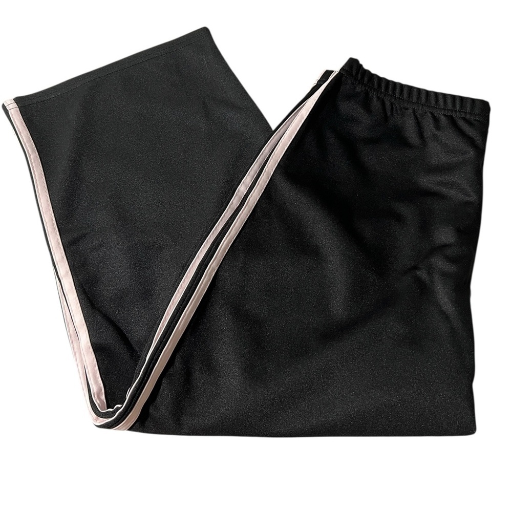 Casual, Lightweight Capri Pants with Light Pink Stripe, size L